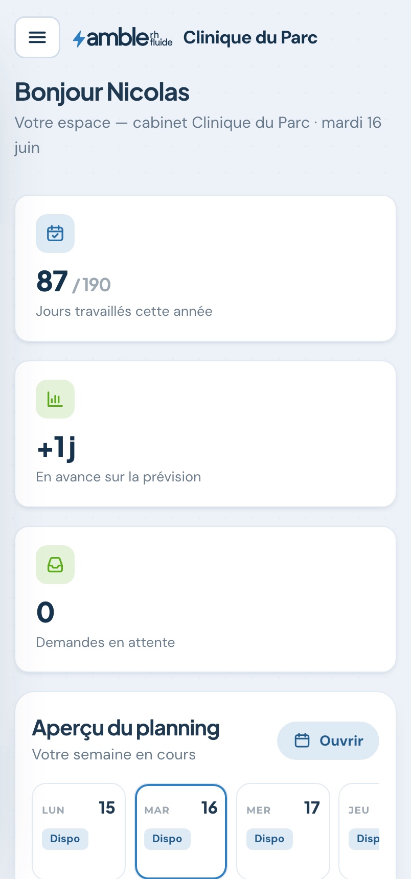 Espace vétérinaire sur mobile